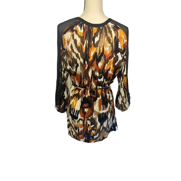 Tory‎ Burch Silk Blouse Tunic Boho Women's Medium - Picture 2 of 7